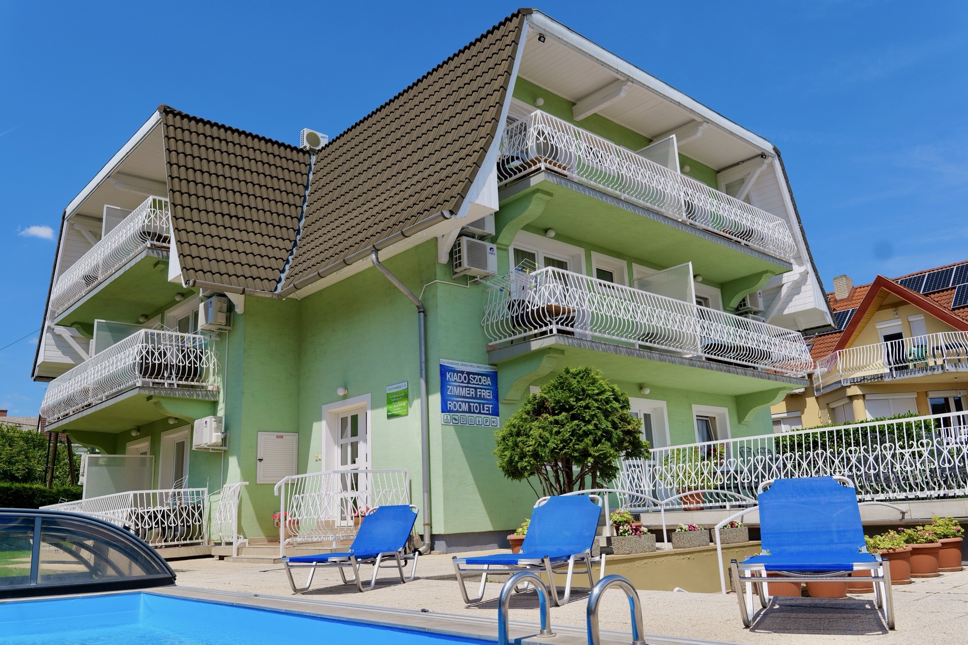 Zöld Vendégház Balatonfüred – épület külső nézet